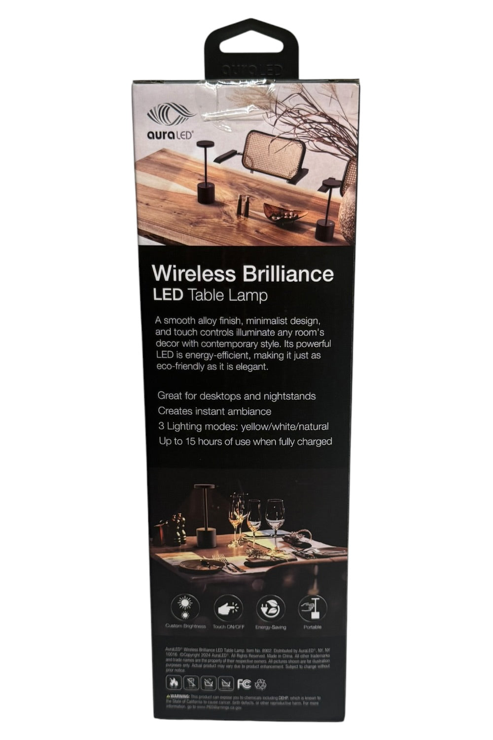Aura LED Wireless Brilliance LED Table Lamp