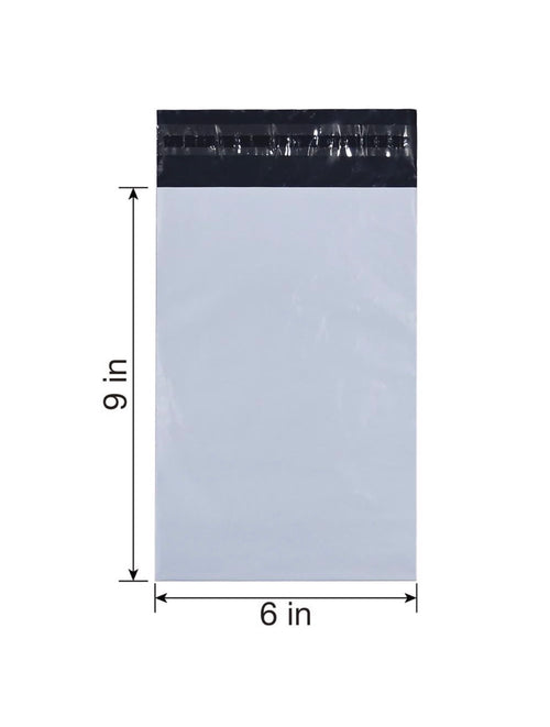 6x9 White Poly Mailer Shipping Bags - 100 Per Pack