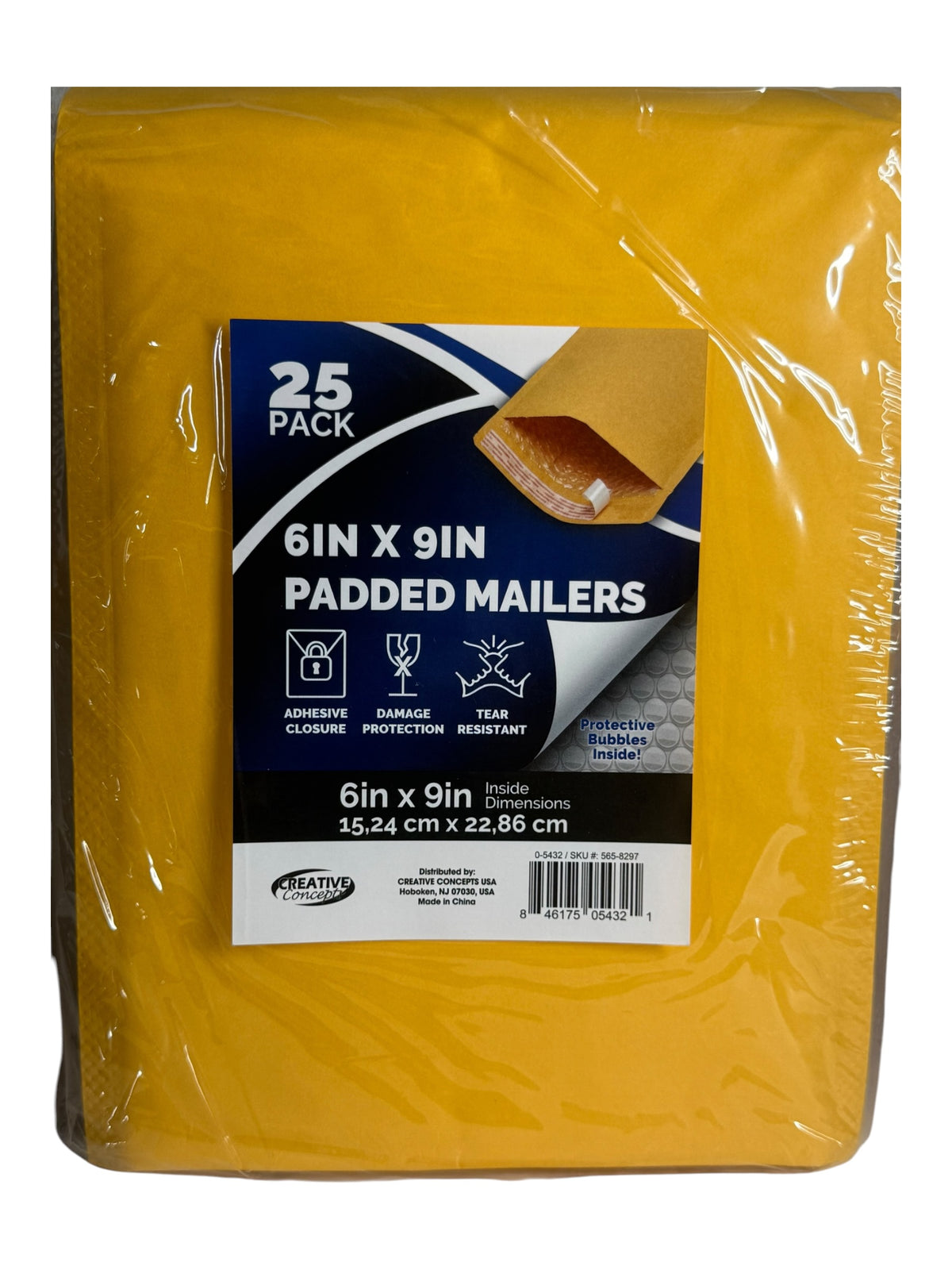 Creative Concepts 25 Pack 6in x 9in Padded Mailers