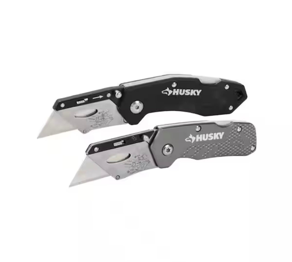 Husky 2 Pack Folding Utility Knife Set