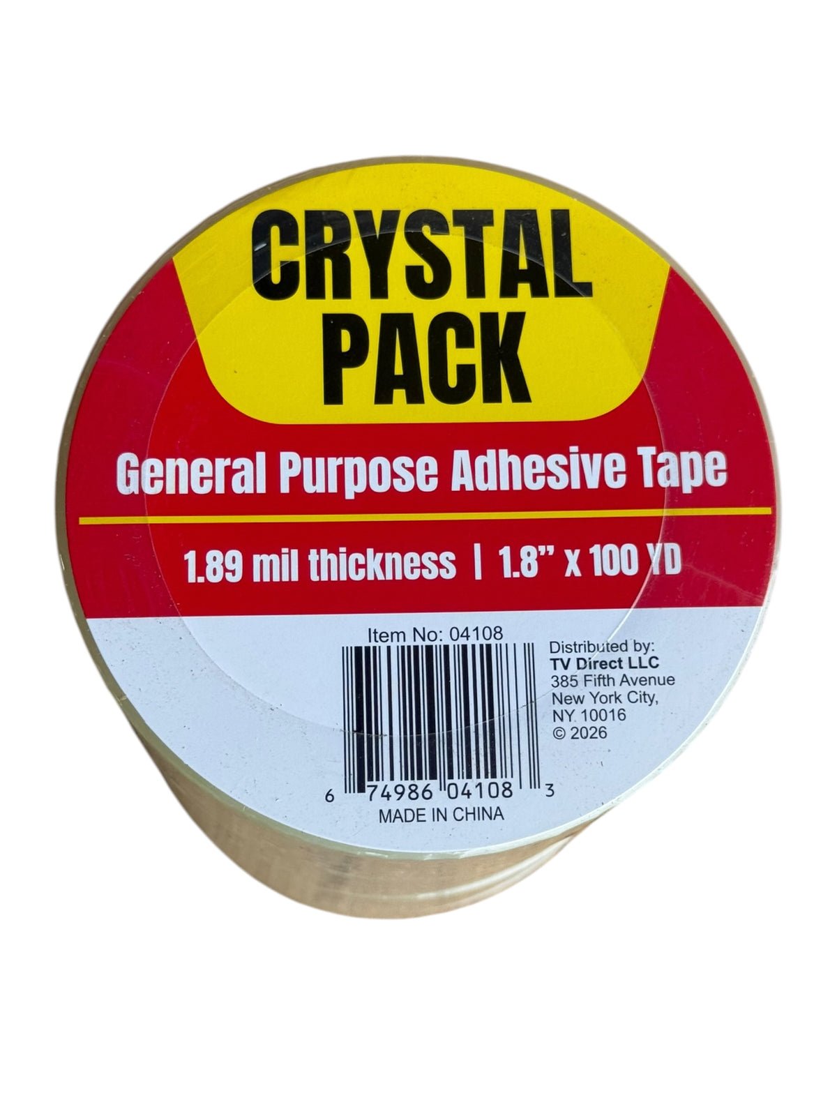 4-Pack Crystal Pack General Purpose Adhesive Tape