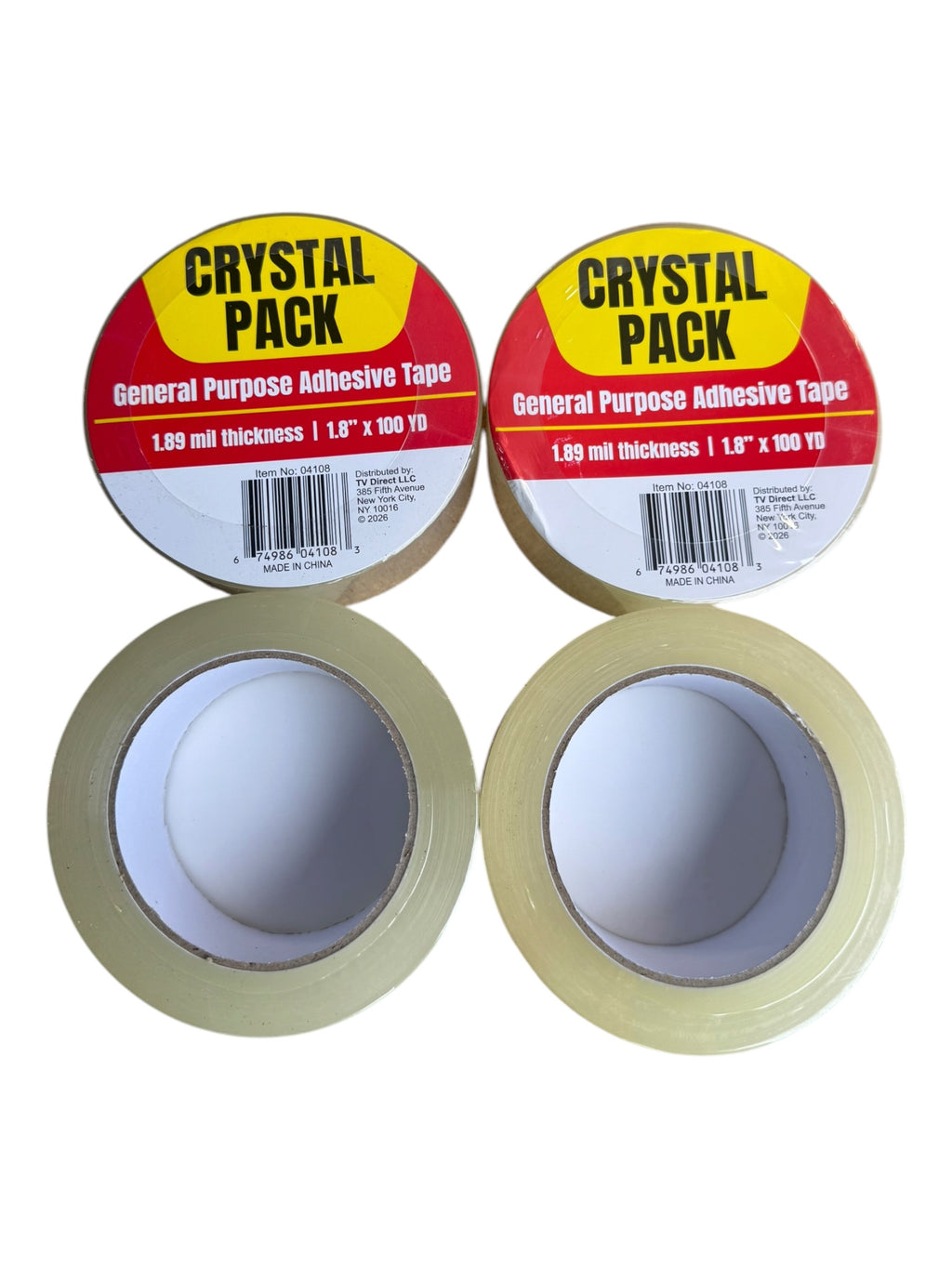 4-Pack Crystal Pack General Purpose Adhesive Tape