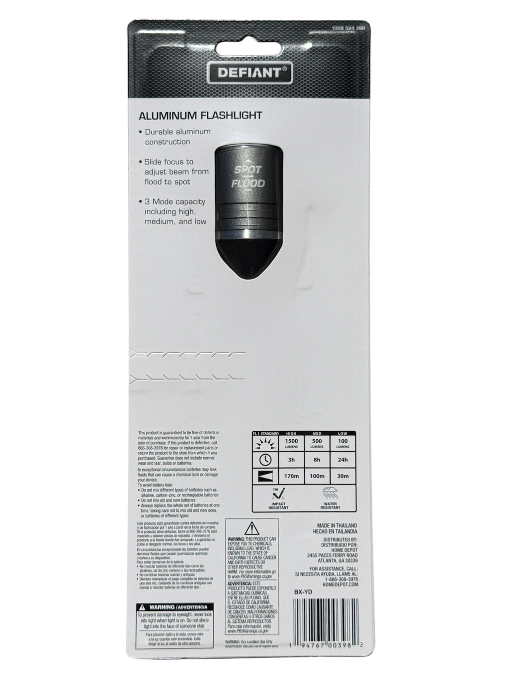Defiant 1500 Lumen Flashlight