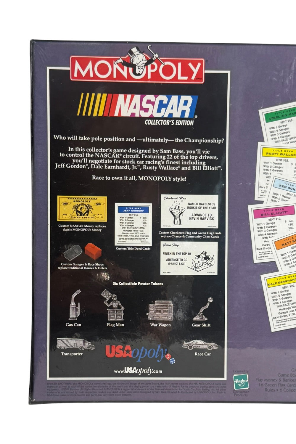 Monopoly NASCAR Collector's Edition Sam Bass Board Game
