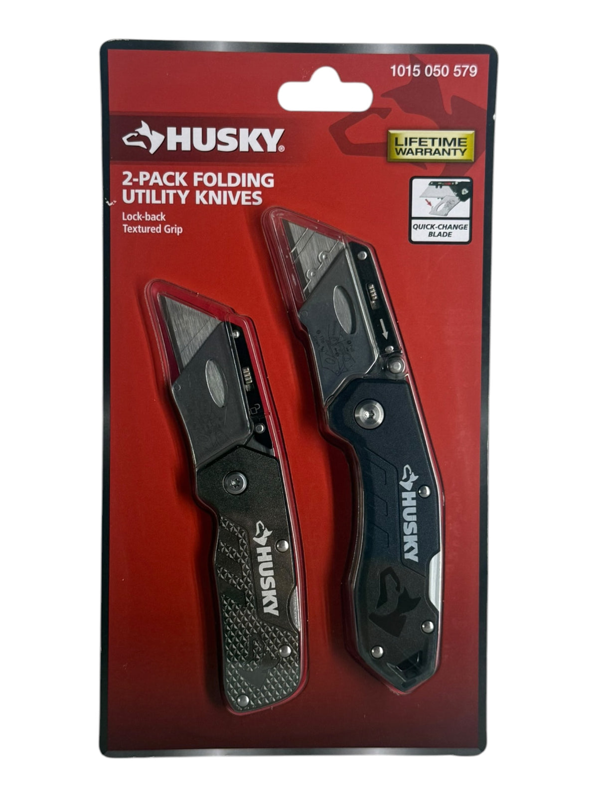 Husky 2 Pack Folding Utility Knife Set