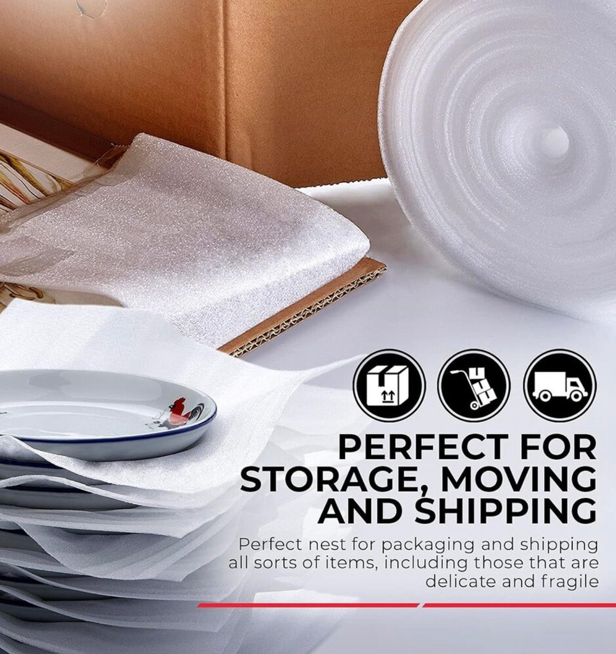 Foamwrap Protective Foam Cushion Sheets 12 in x 30 ft
